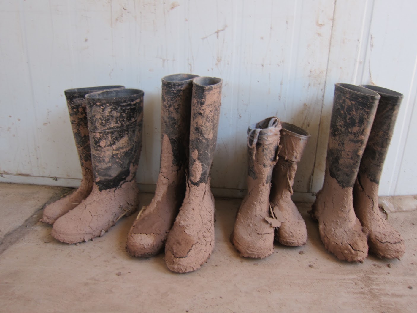 Final picture of the used mud boots